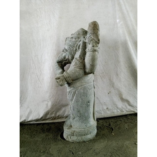 Statue en pierre volcanique ganesh indouhisme 80 cm